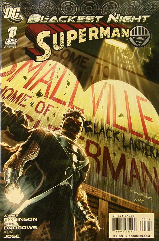 Cover of Blackest Night: Superman (2009 Ltd) #1. One of 250,000 Vintage American Comics on sale from Krypton!
