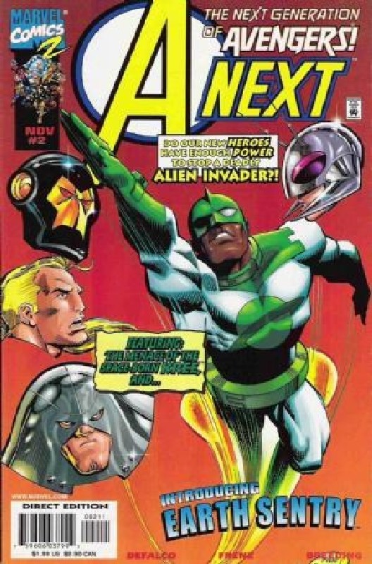 1st appearance Earth Sentry<br> Cover of A-Next (Vol 1) #2. One of 250,000 Vintage American Comics on sale from Krypton!