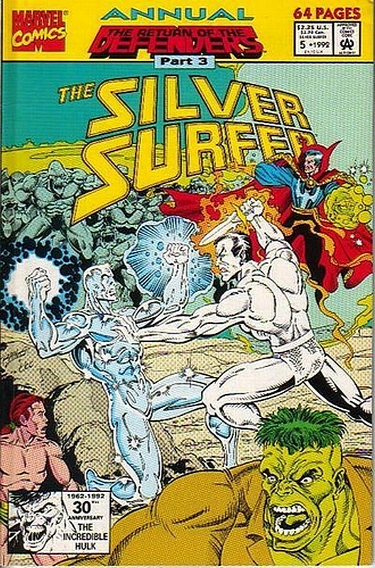 Cover of Silver Surfer Annual #5. One of 250,000 Vintage American Comics on sale from Krypton!