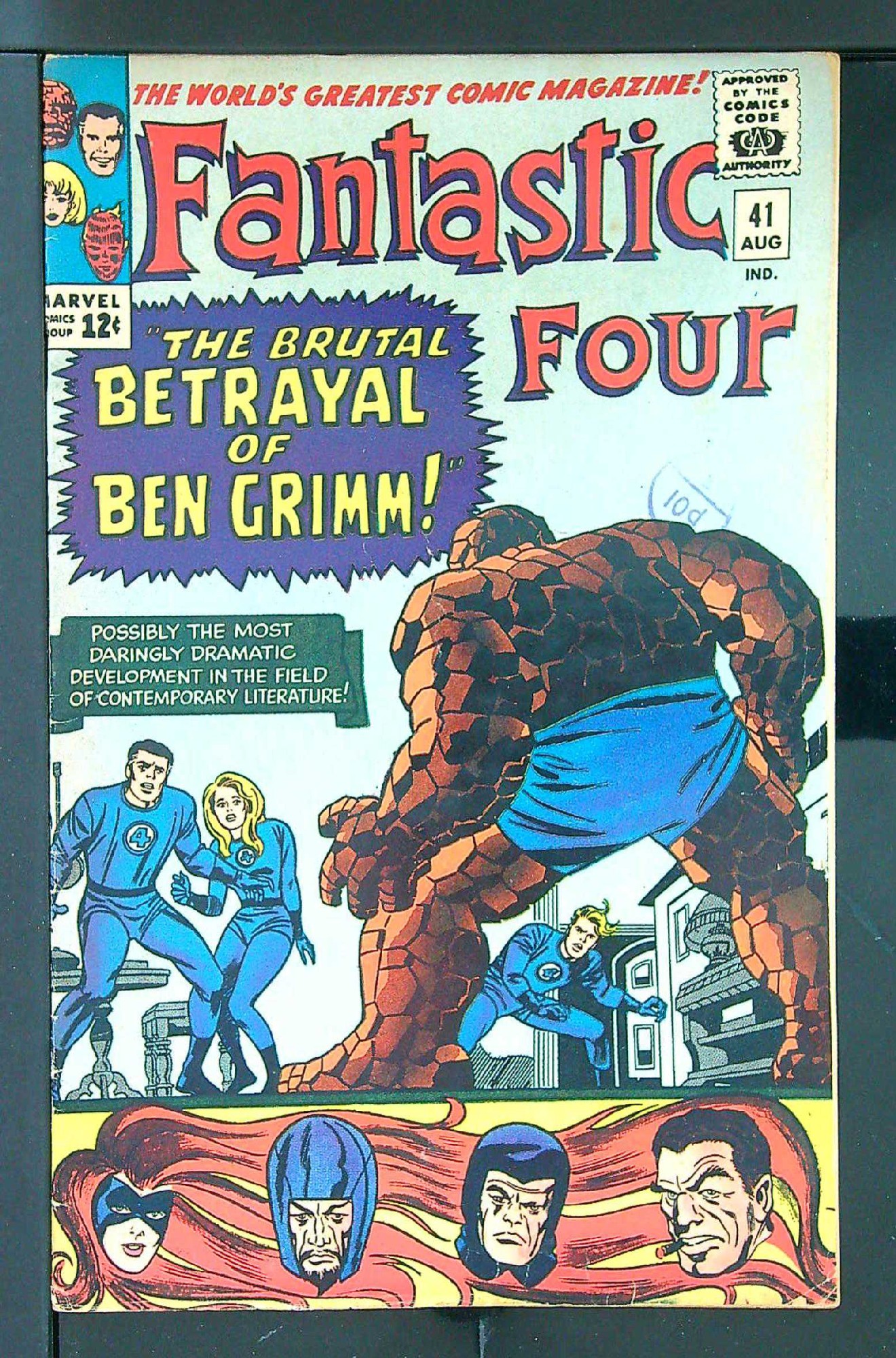 ACTUAL SCAN OF COMIC!<br>Distribution Stamp on Cover - See Scan Cover of Fantastic Four (Vol 1) #41. One of 250,000 Vintage American Comics on sale from Krypton!