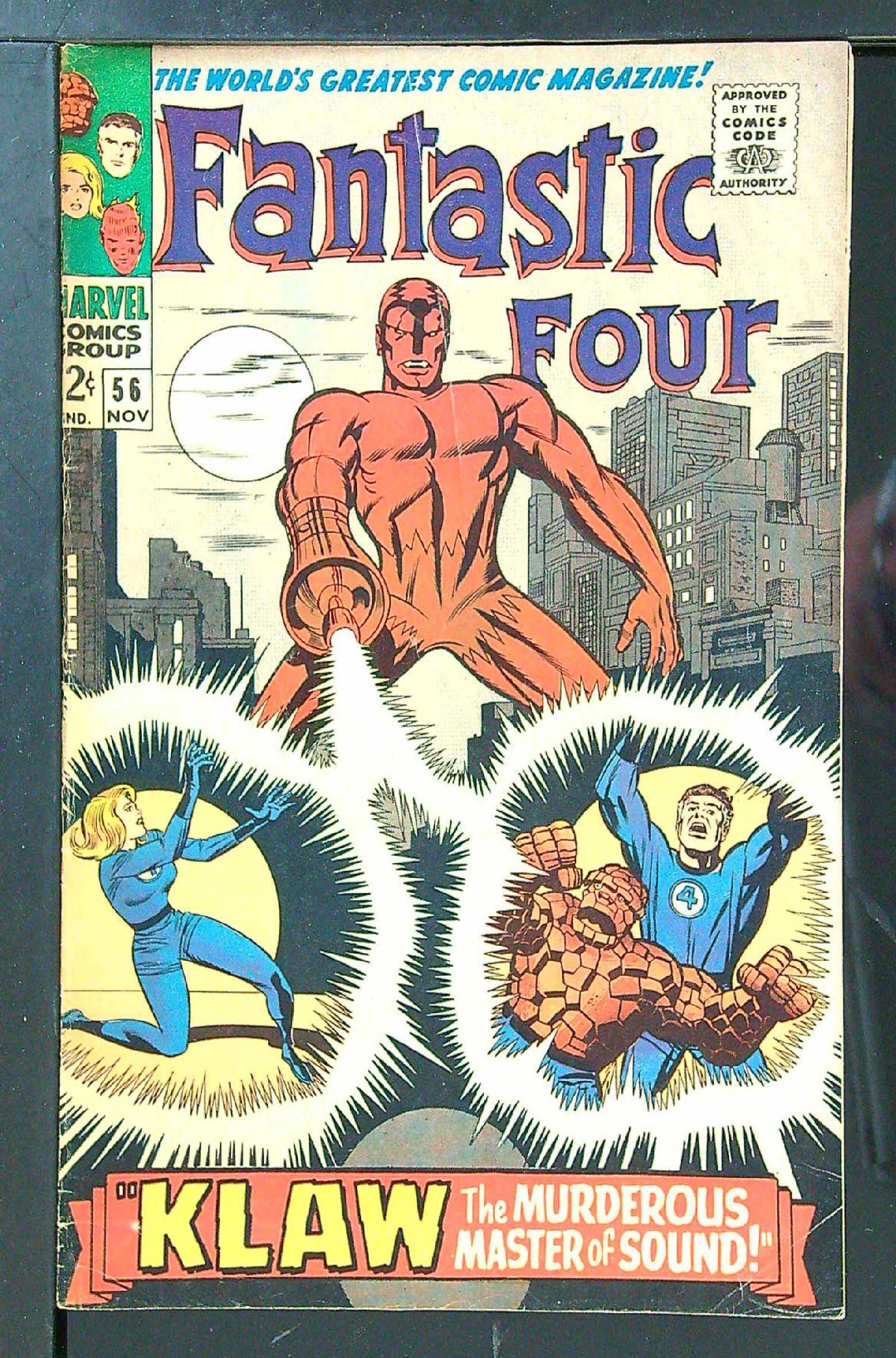 Silver Surfer Cameo<br>ACTUAL SCAN OF COMIC!<br> Cover of Fantastic Four (Vol 1) #56. One of 250,000 Vintage American Comics on sale from Krypton!
