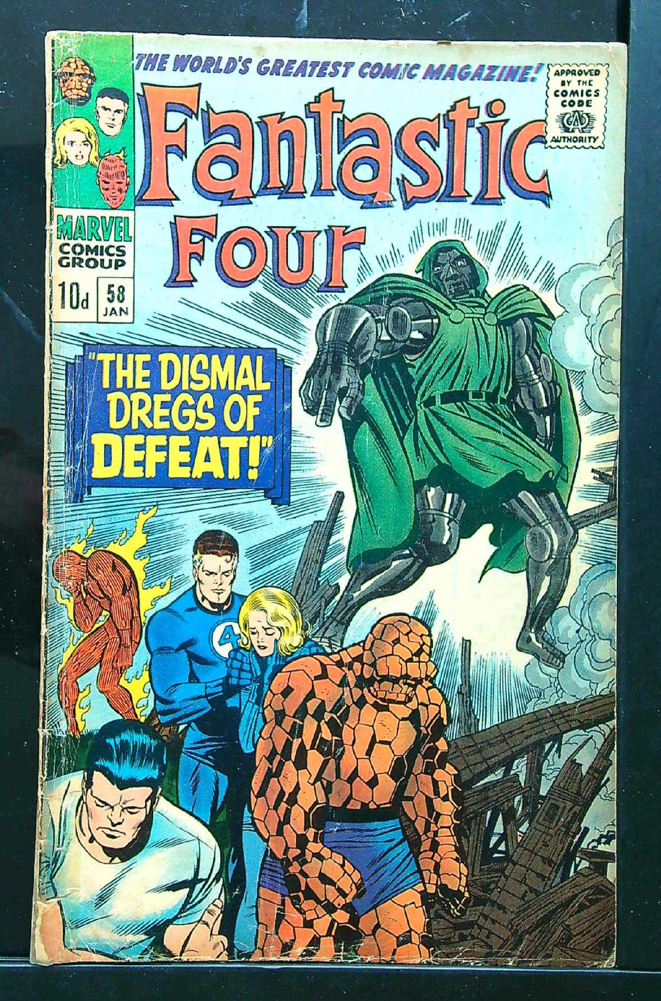 ACTUAL SCAN OF COMIC!<br> Cover of Fantastic Four (Vol 1) #58. One of 250,000 Vintage American Comics on sale from Krypton!