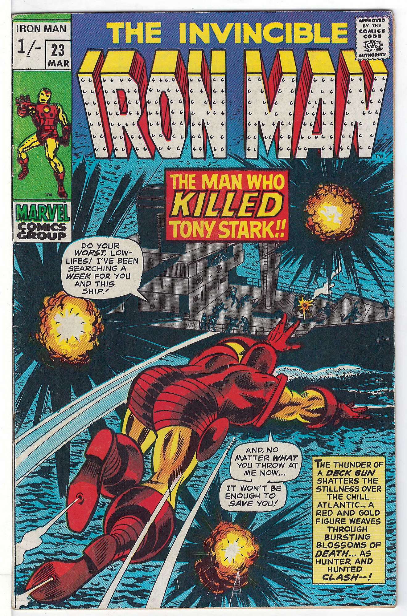 ACTUAL SCAN OF COMIC!<br> Cover of Iron Man (Vol 1) #23. One of 250,000 Vintage American Comics on sale from Krypton!