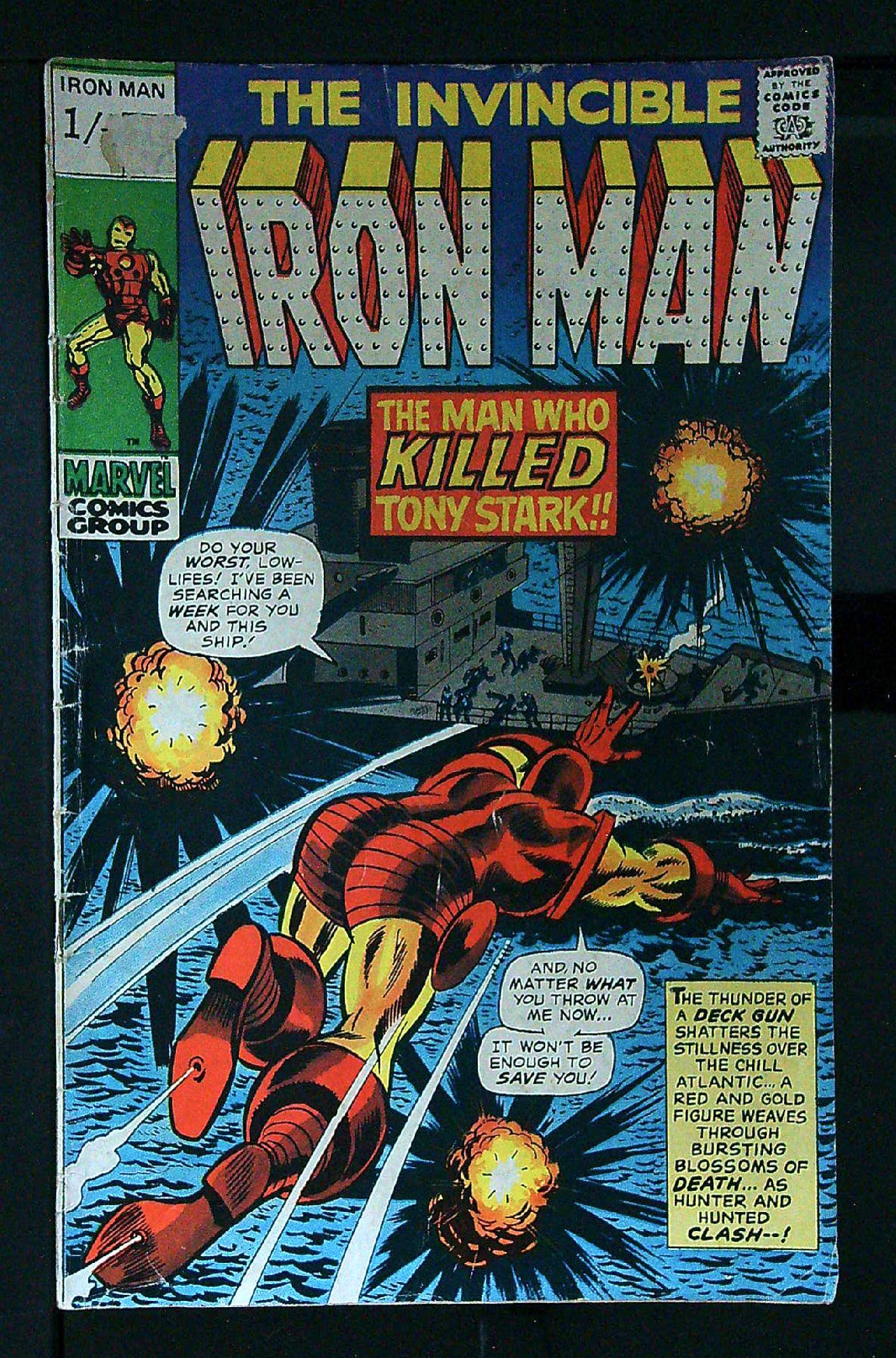 ACTUAL SCAN OF COMIC!<br>Lable Tear on Cover - See Scan Cover of Iron Man (Vol 1) #23. One of 250,000 Vintage American Comics on sale from Krypton!