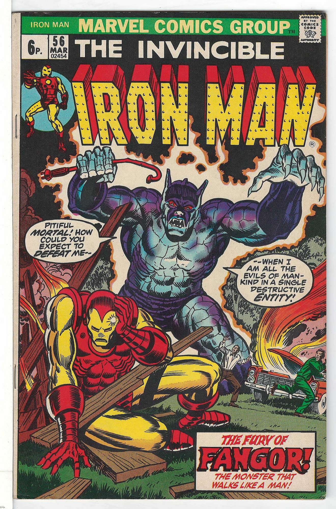 ACTUAL SCAN OF COMIC!<br> Cover of Iron Man (Vol 1) #56. One of 250,000 Vintage American Comics on sale from Krypton!