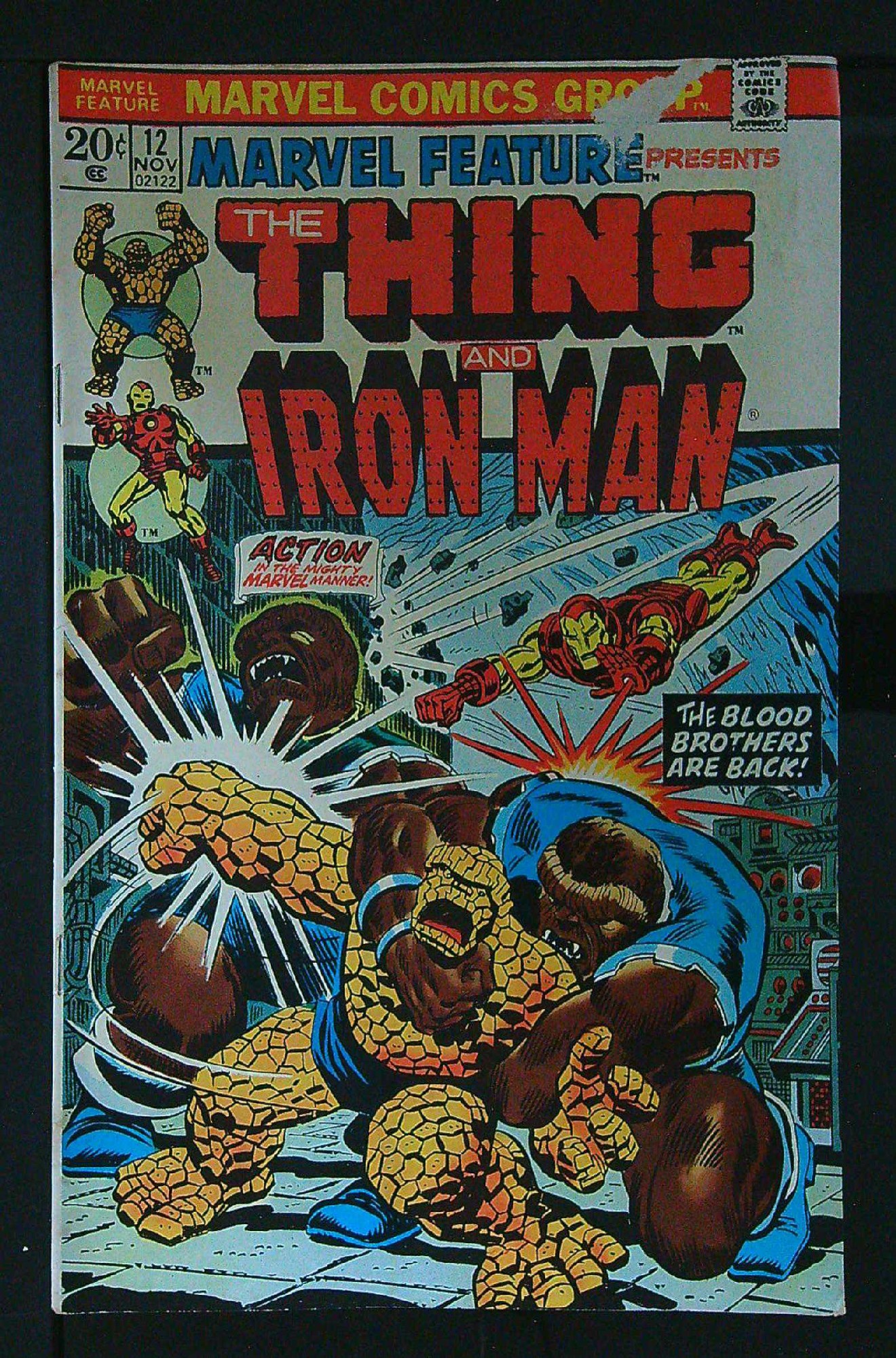 ACTUAL SCAN OF COMIC!<br>Lable Tear oo Cover - See Scan Cover of Marvel Feature (Vol 1) #12. One of 250,000 Vintage American Comics on sale from Krypton!