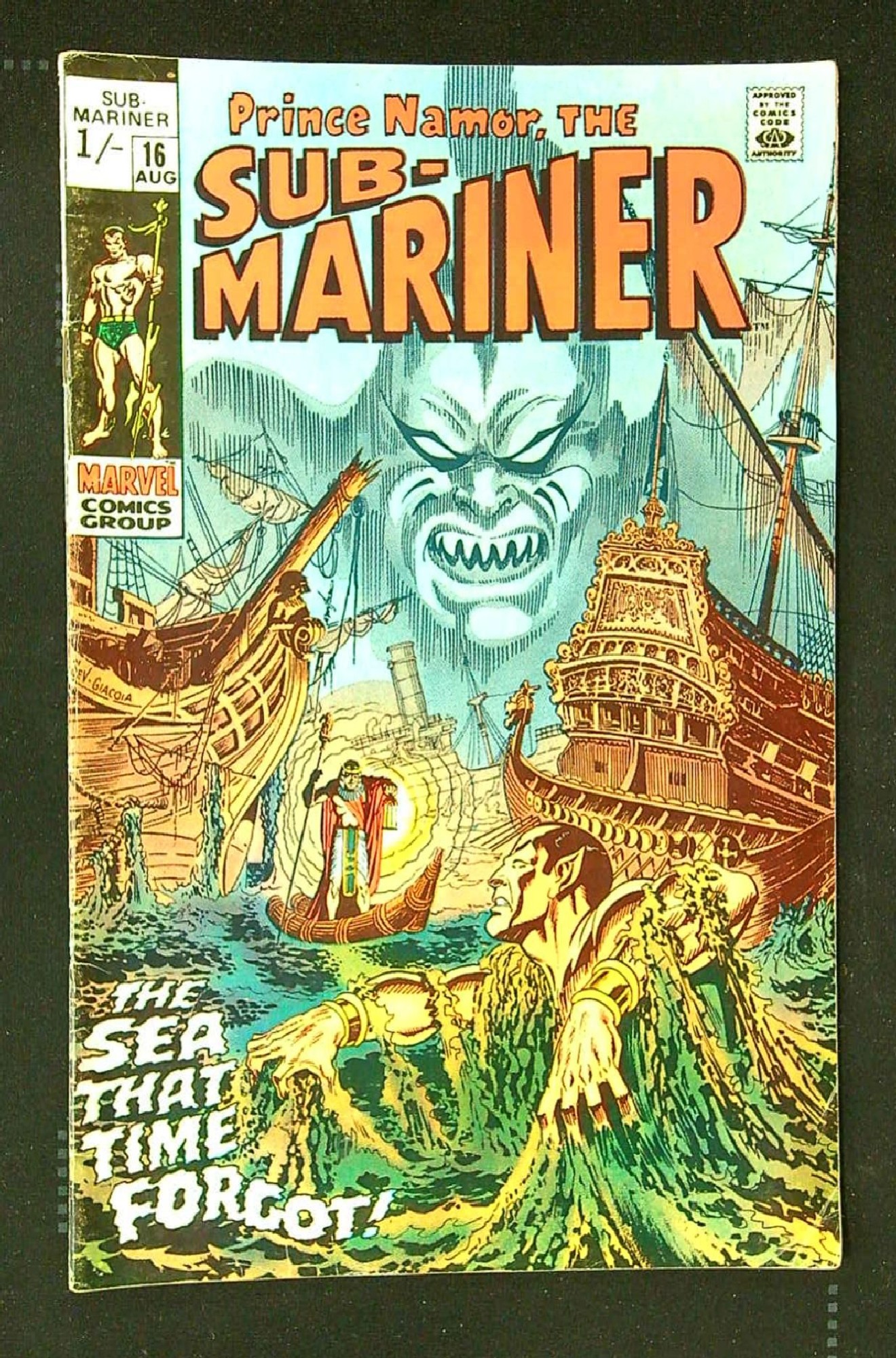 ACTUAL SCAN OF COMIC!<br> Cover of Sub-Mariner (Vol 1) #16. One of 250,000 Vintage American Comics on sale from Krypton!