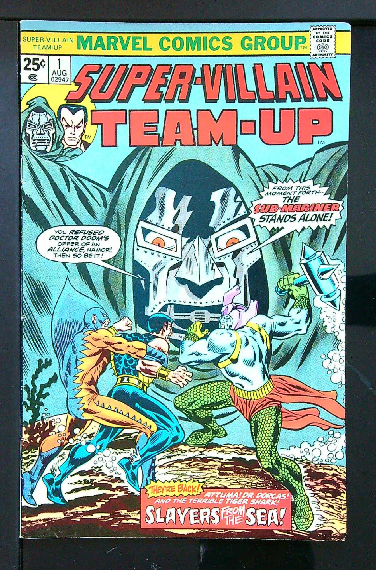 ACTUAL SCAN OF COMIC!<br> Cover of Super-Villain Team-up (Vol 1) #1. One of 250,000 Vintage American Comics on sale from Krypton!