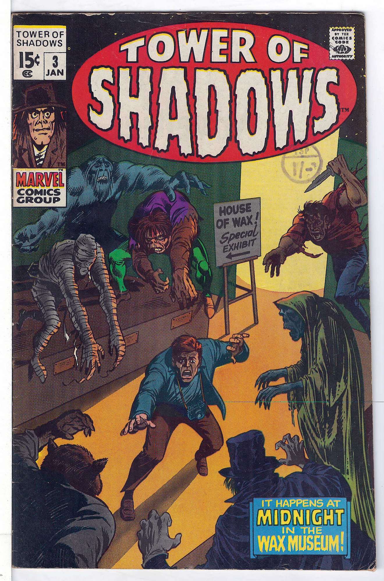 ACTUAL SCAN OF COMIC!<br>Stamp on Cover - See Scan Cover of Tower of Shadows (Vol 1) #3. One of 250,000 Vintage American Comics on sale from Krypton!