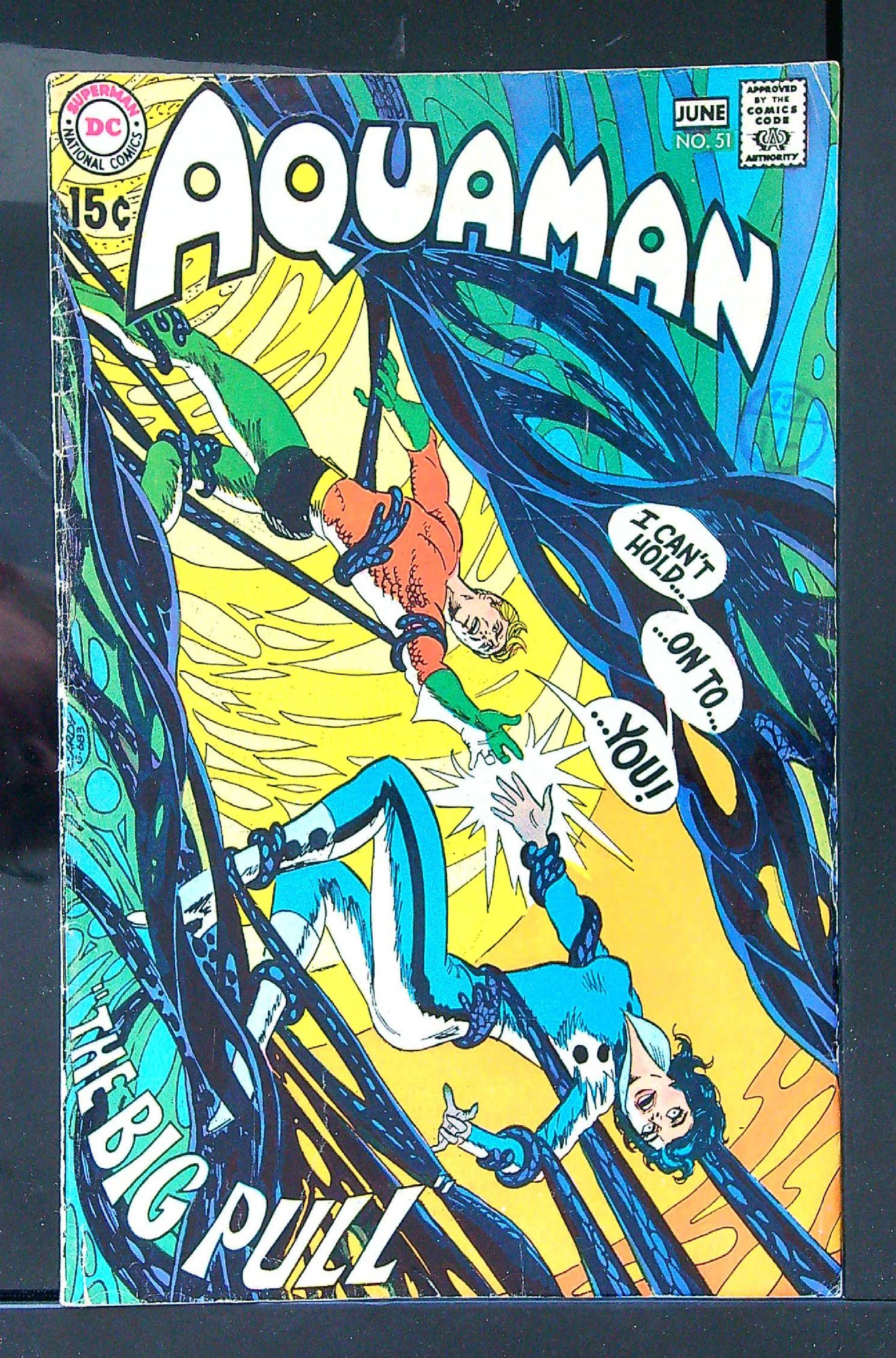 Deadman by Neal Adams<br>ACTUAL SCAN OF COMIC!<br>Distribution Stamp on Cover - See Scan Cover of Aquaman (Vol 1) #51. One of 250,000 Vintage American Comics on sale from Krypton!