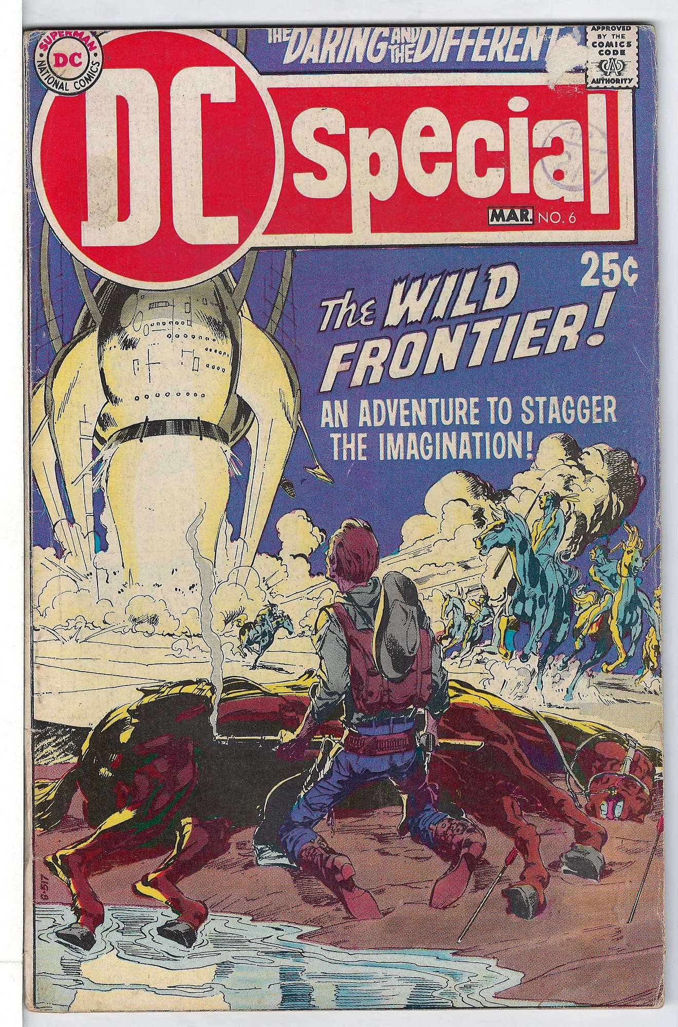 ACTUAL SCAN OF COMIC!<br>Distribution Stamp & Tear on Cover - See Scan Cover of DC Special (Vol 1) #6. One of 250,000 Vintage American Comics on sale from Krypton!