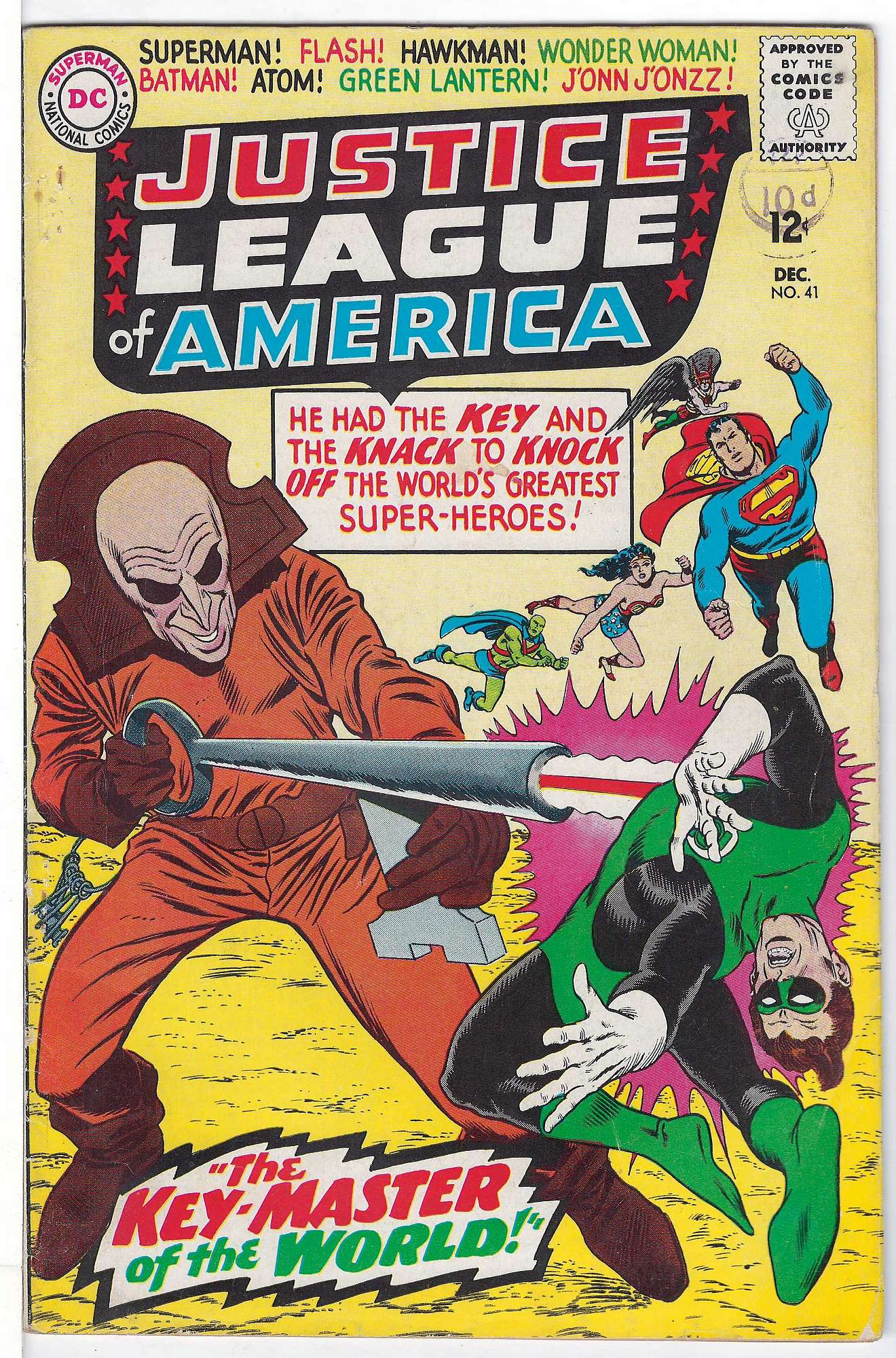 Origin of The Key<br>ACTUAL SCAN OF COMIC!<br>Stamp on Cover - See Scan Cover of Justice League of America (Vol 1) #41. One of 250,000 Vintage American Comics on sale from Krypton!
