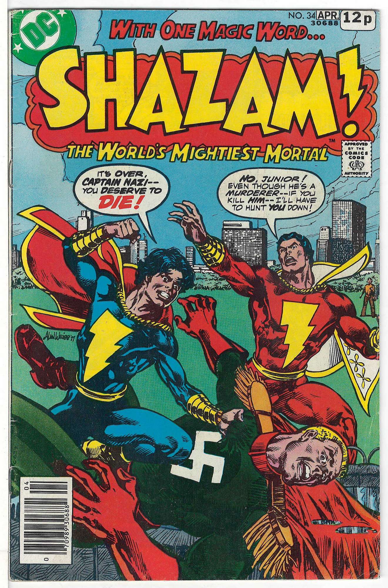 ACTUAL SCAN OF COMIC!<br> Cover of Shazam! (Vol 1) #34. One of 250,000 Vintage American Comics on sale from Krypton!