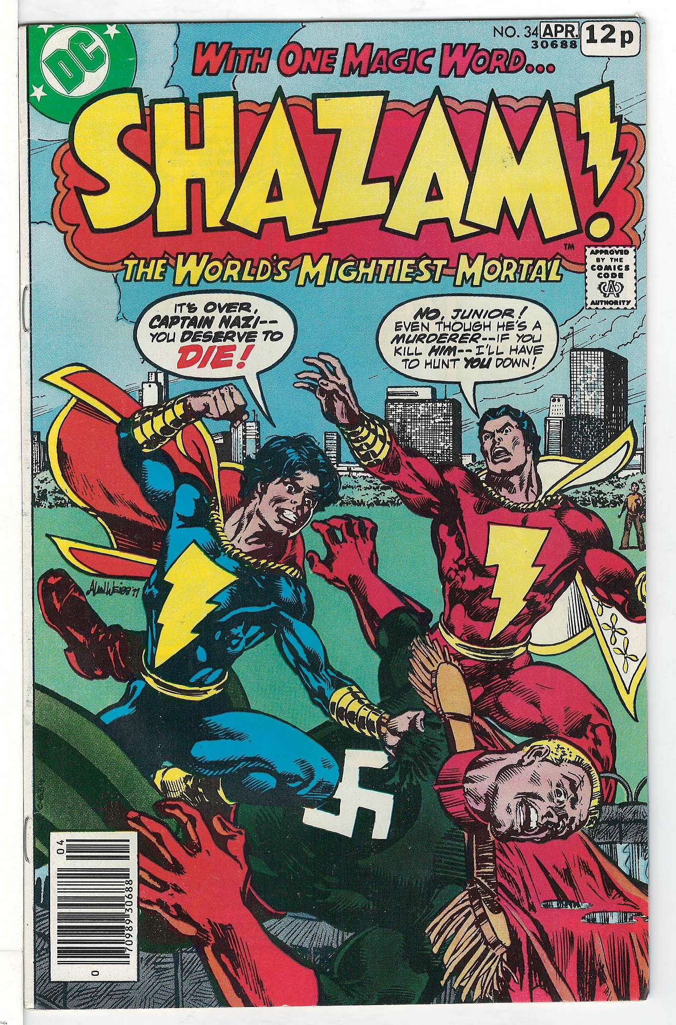 ACTUAL SCAN OF COMIC!<br> Cover of Shazam! (Vol 1) #34. One of 250,000 Vintage American Comics on sale from Krypton!