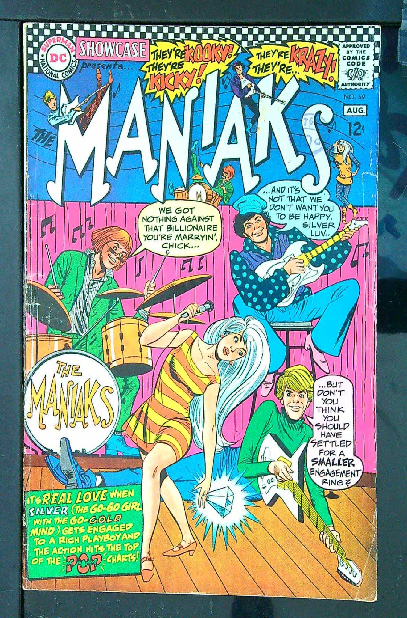 ACTUAL SCAN OF COMIC!<br>Distribution Stamp on Cover - See Scan Cover of Showcase (Vol 1) #69. One of 250,000 Vintage American Comics on sale from Krypton!