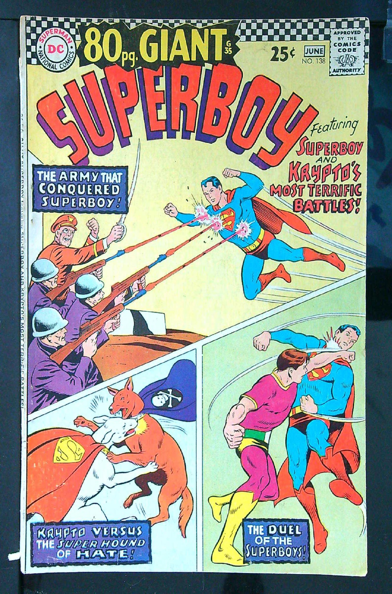 ACTUAL SCAN OF COMIC!<br> Cover of Superboy (Vol 1) #138. One of 250,000 Vintage American Comics on sale from Krypton!