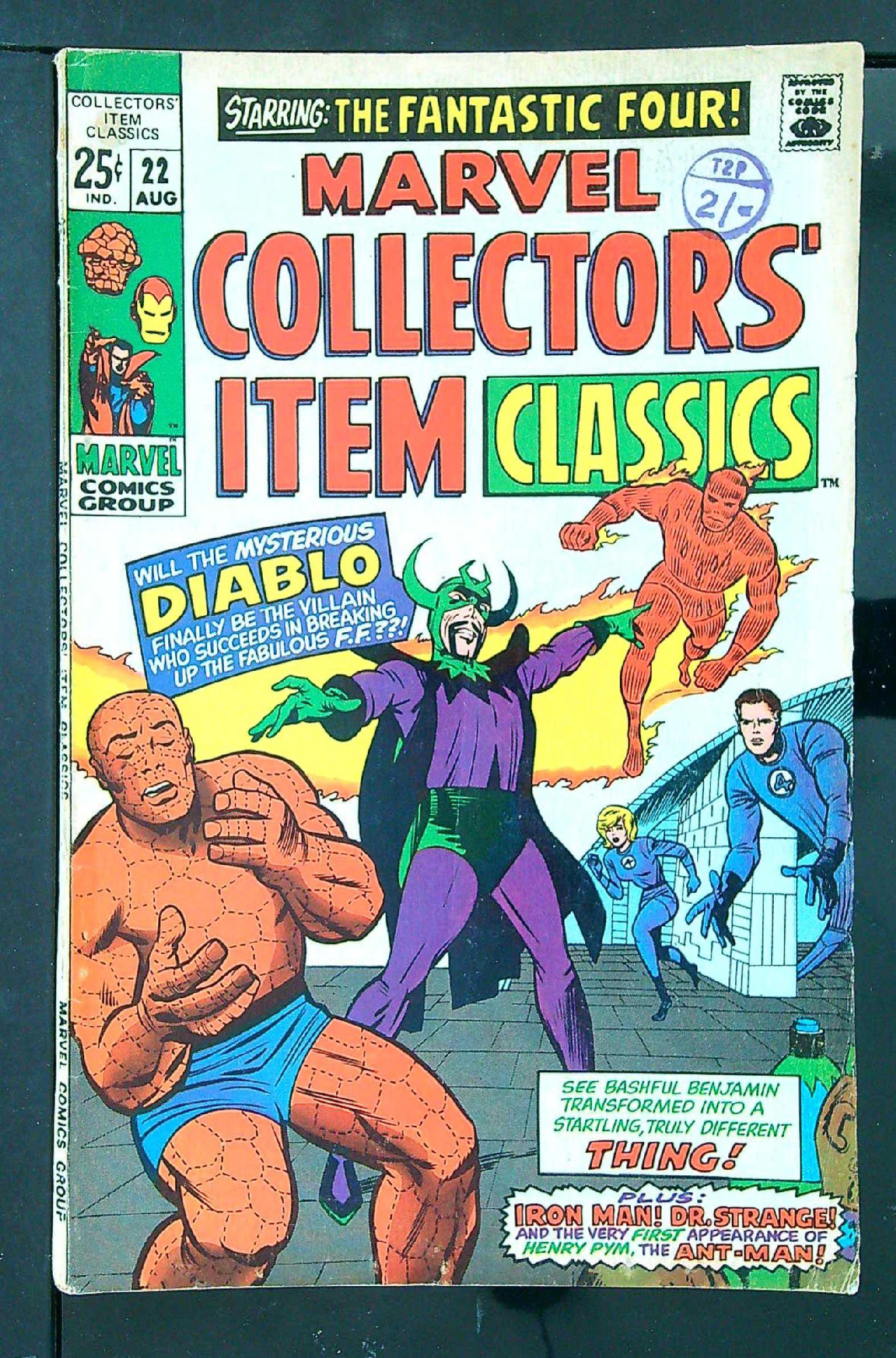 ACTUAL SCAN OF COMIC!<br>Distribution Stamp on Cover - See Scan Cover of Marvel Collectors Item Classics (Vol 1) #22. One of 250,000 Vintage American Comics on sale from Krypton!