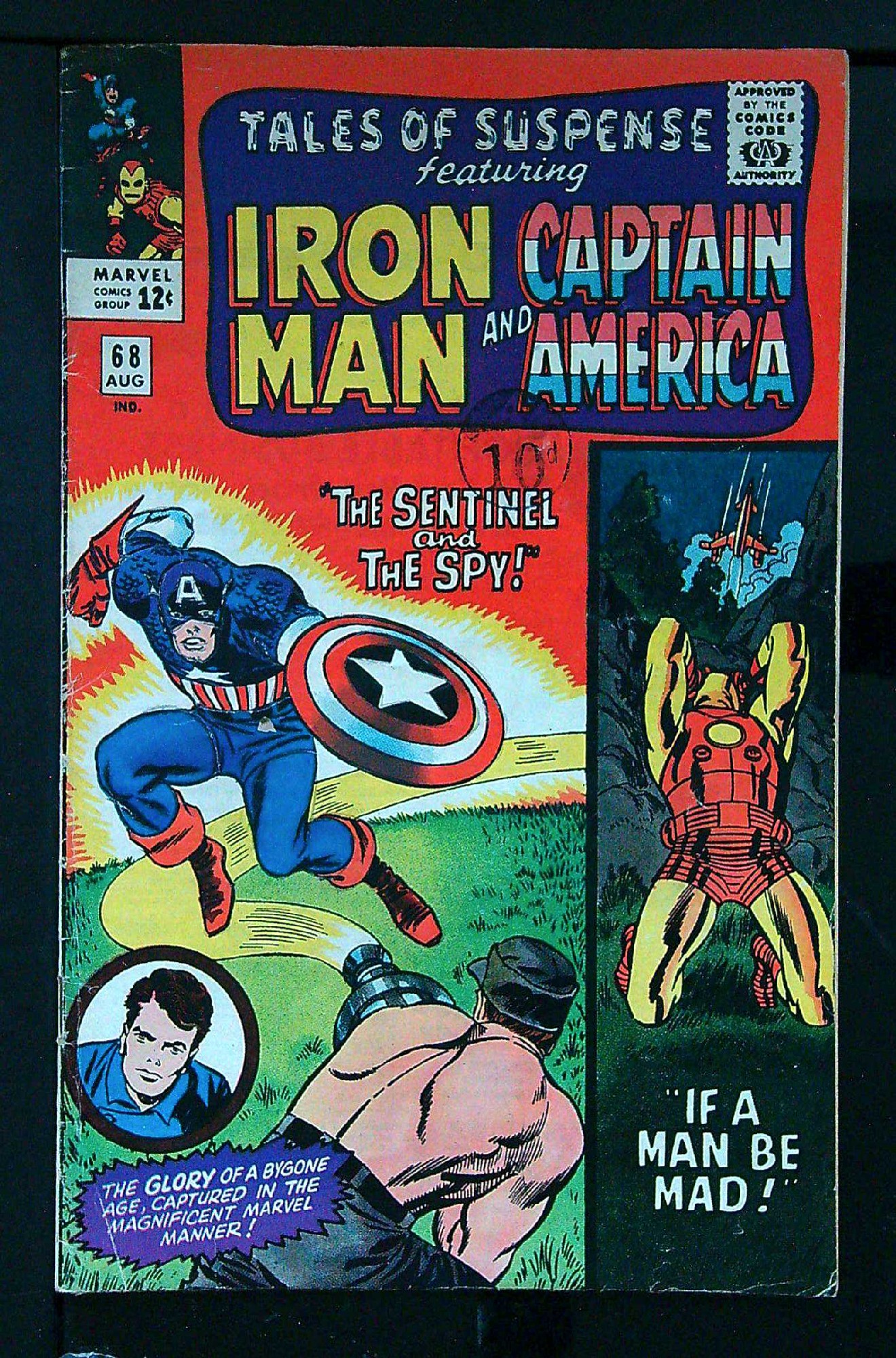 ACTUAL SCAN OF COMIC!<br>Distribution Stamp & Pen on Cover - See Scan Cover of Tales of Suspense (Vol 1) #68. One of 250,000 Vintage American Comics on sale from Krypton!