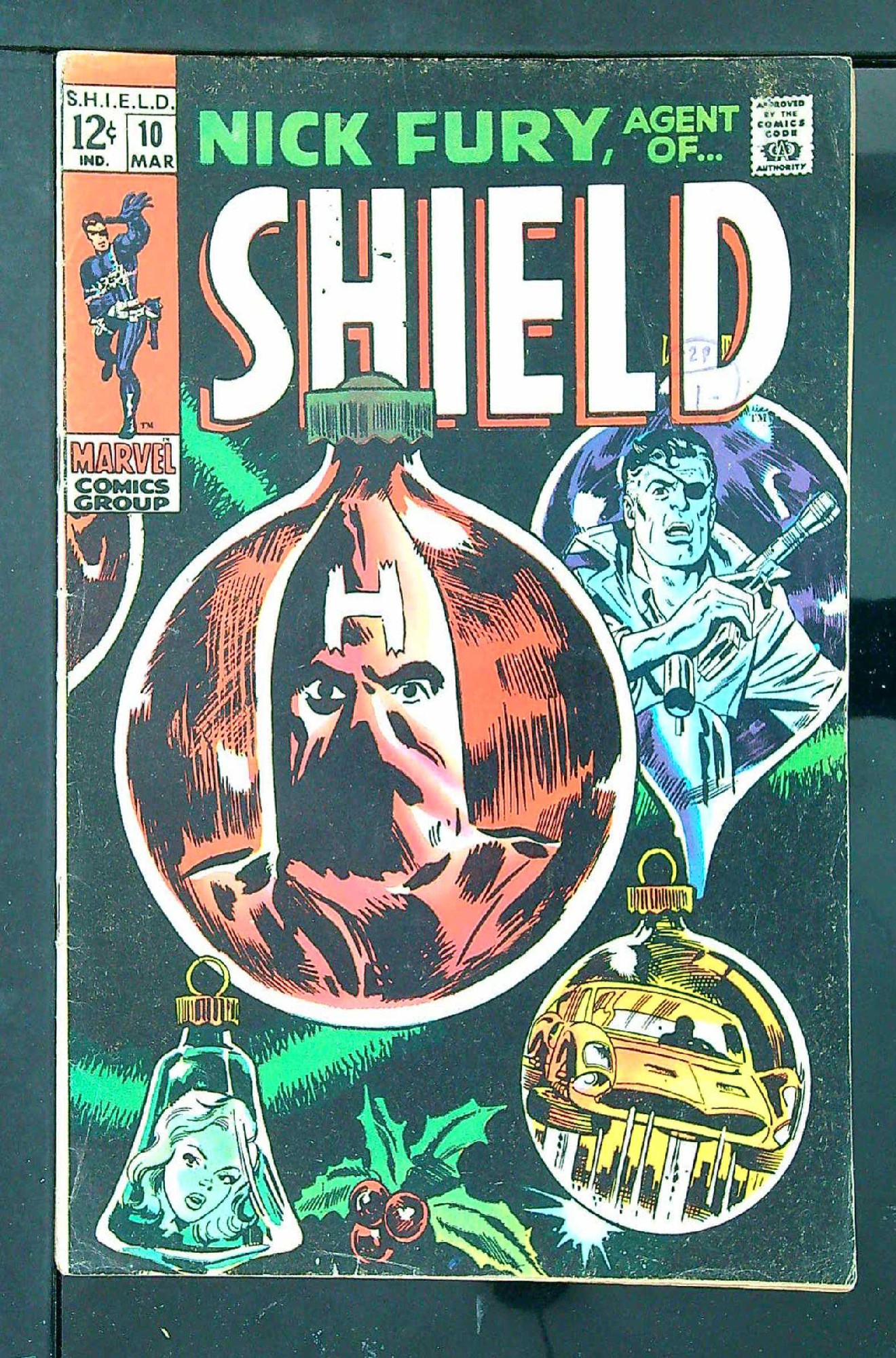 ACTUAL SCAN OF COMIC!<br>Distribution Stamp on Cover - See Scan Cover of Nick Fury Agent of SHIELD (Vol 1) #10. One of 250,000 Vintage American Comics on sale from Krypton!