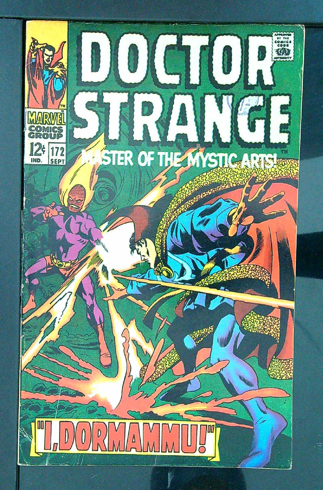 ACTUAL SCAN OF COMIC!<br>Distribution Stamp on Cover - See Scan Cover of Doctor Strange (Vol 1) #172. One of 250,000 Vintage American Comics on sale from Krypton!