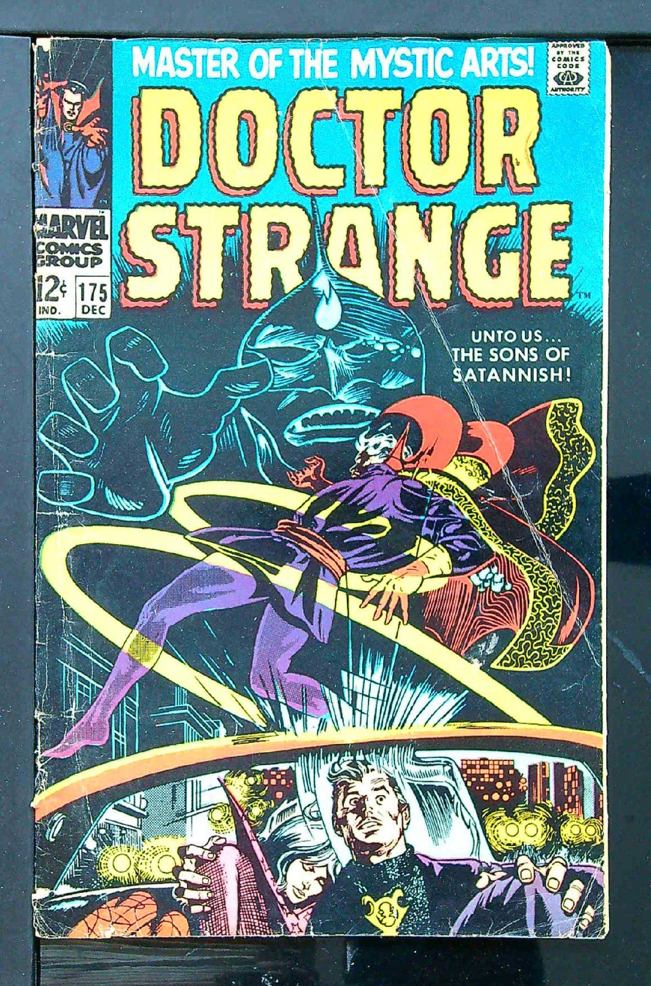 ACTUAL SCAN OF COMIC!<br>Distribution Stamp on Cover - See Scan Cover of Doctor Strange (Vol 1) #175. One of 250,000 Vintage American Comics on sale from Krypton!