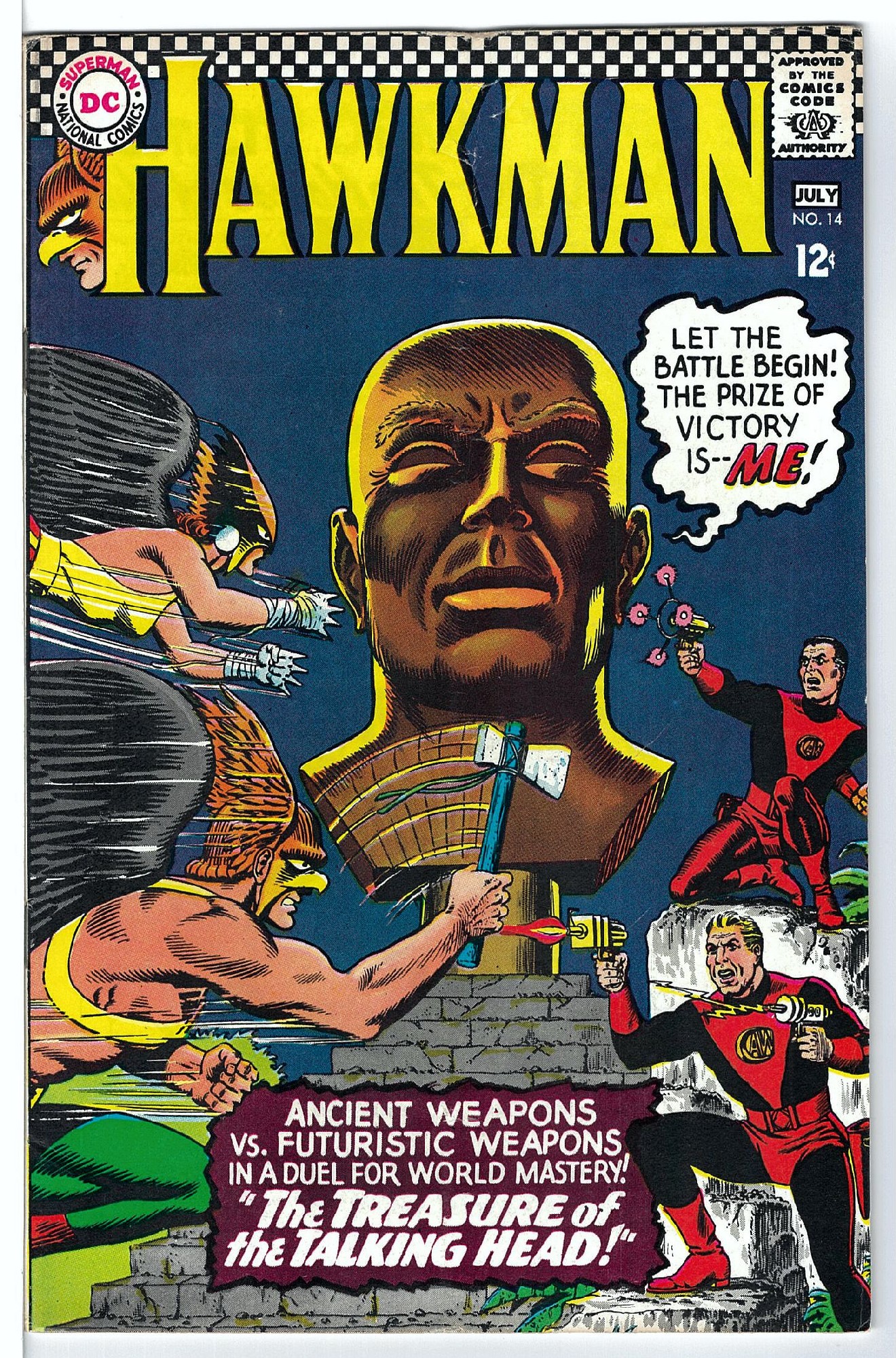 ACTUAL SCAN OF COMIC!<br>Subscription Crease Cover - See Scan Cover of Hawkman (Vol 1) #14. One of 250,000 Vintage American Comics on sale from Krypton!