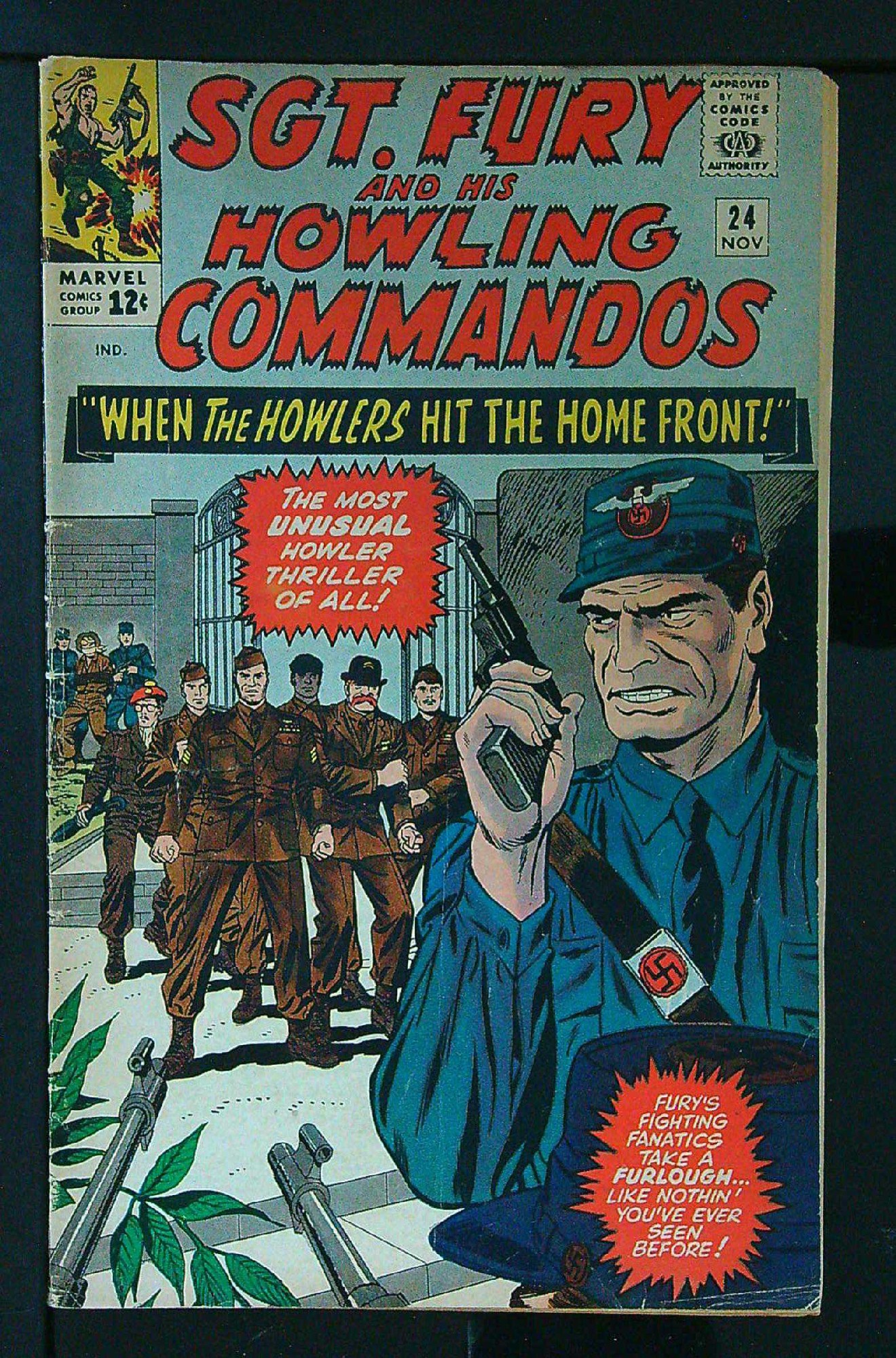 ACTUAL SCAN OF COMIC!<br> Cover of Sgt. Fury & His Howling Commandos #24. One of 250,000 Vintage American Comics on sale from Krypton!