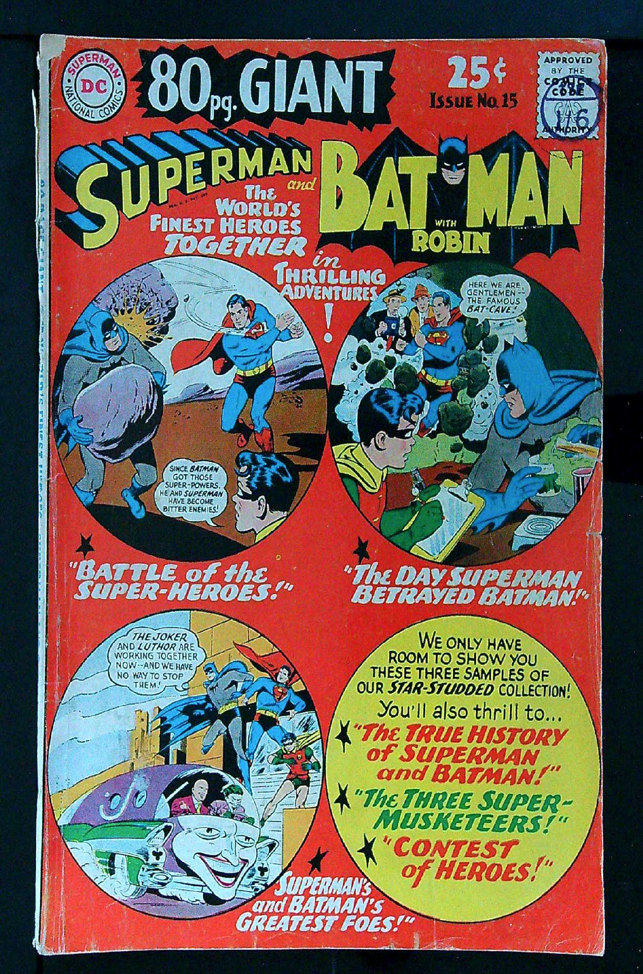 ACTUAL SCAN OF COMIC!<br>Distribution Stamp on Cover - See Scan Cover of Eighty Page Giant (Vol 1) #15. One of 250,000 Vintage American Comics on sale from Krypton!