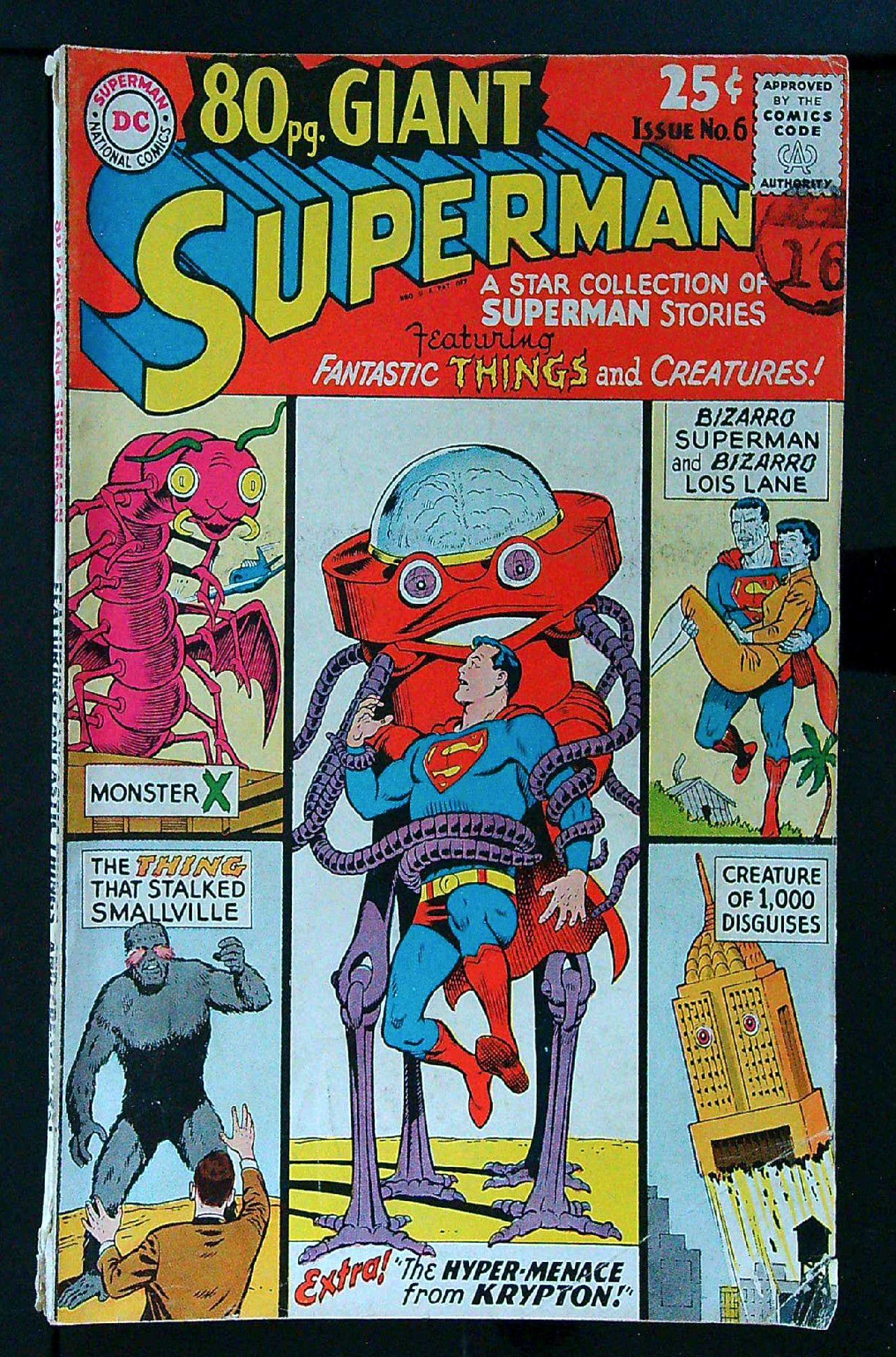 ACTUAL SCAN OF COMIC!<br>Distribution Stamp on Cover - See Scan Cover of Eighty Page Giant (Vol 1) #6. One of 250,000 Vintage American Comics on sale from Krypton!