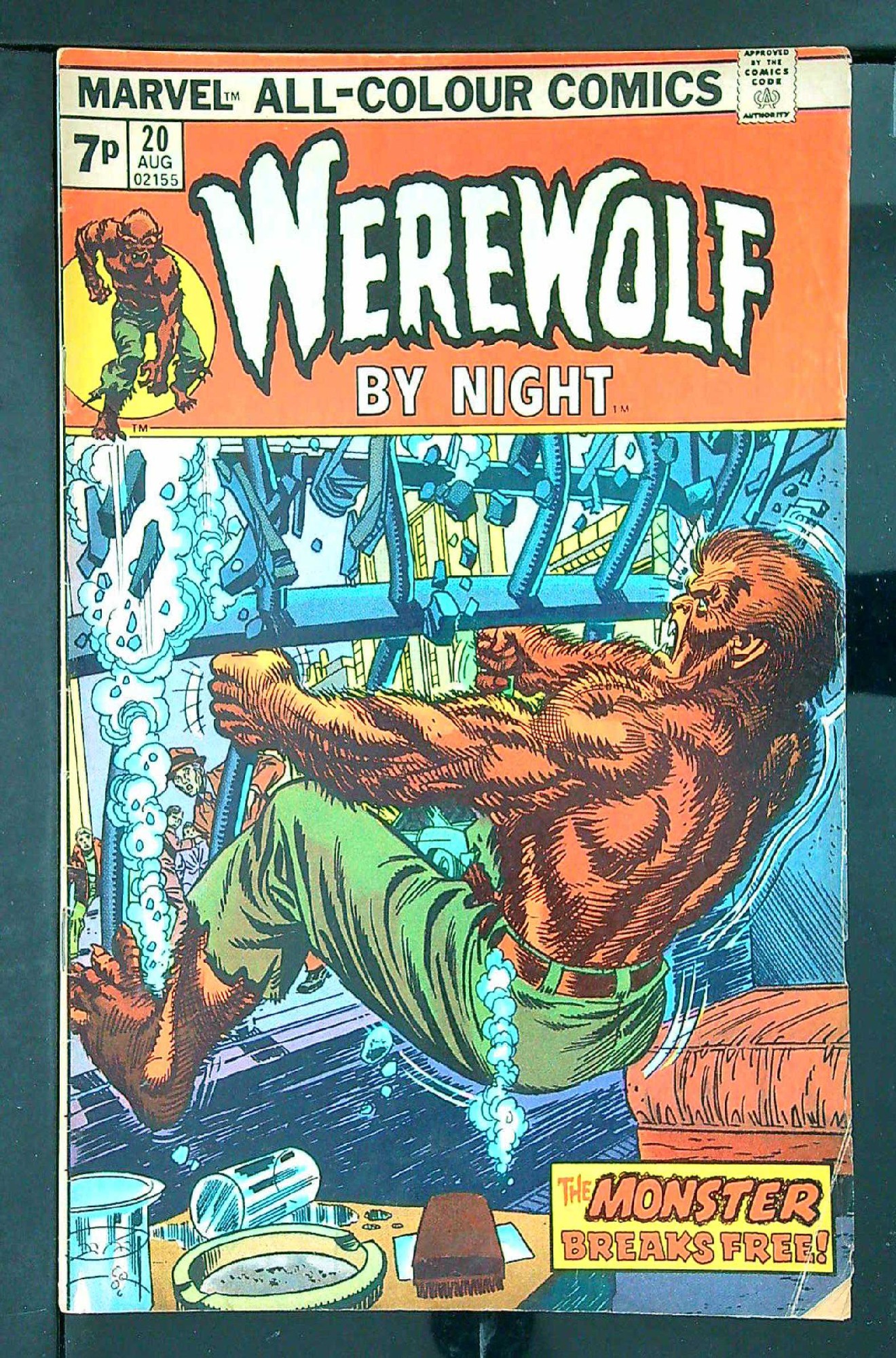 ACTUAL SCAN OF COMIC!<br> Cover of Werewolf by Night (Vol 1) #20. One of 250,000 Vintage American Comics on sale from Krypton!