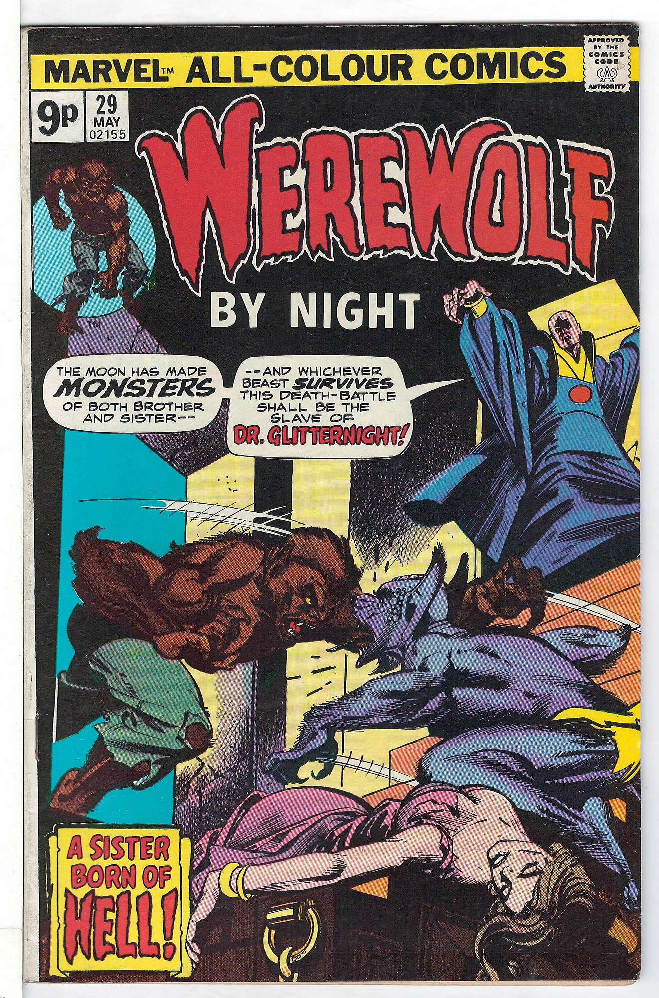 ACTUAL SCAN OF COMIC!<br> Cover of Werewolf by Night (Vol 1) #29. One of 250,000 Vintage American Comics on sale from Krypton!