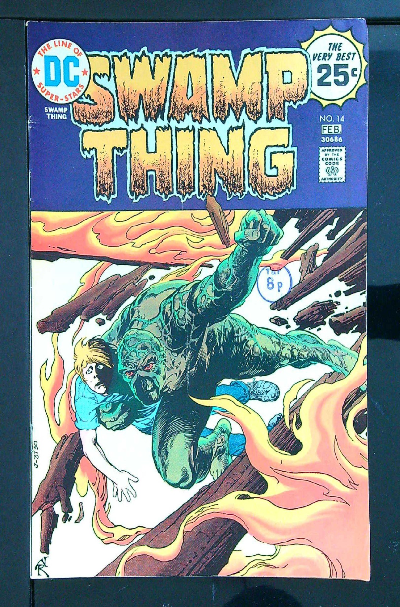 ACTUAL SCAN OF COMIC!<br>Distribution Stamp on Cover - See Scan Cover of Swamp Thing (Vol 1) #14. One of 250,000 Vintage American Comics on sale from Krypton!