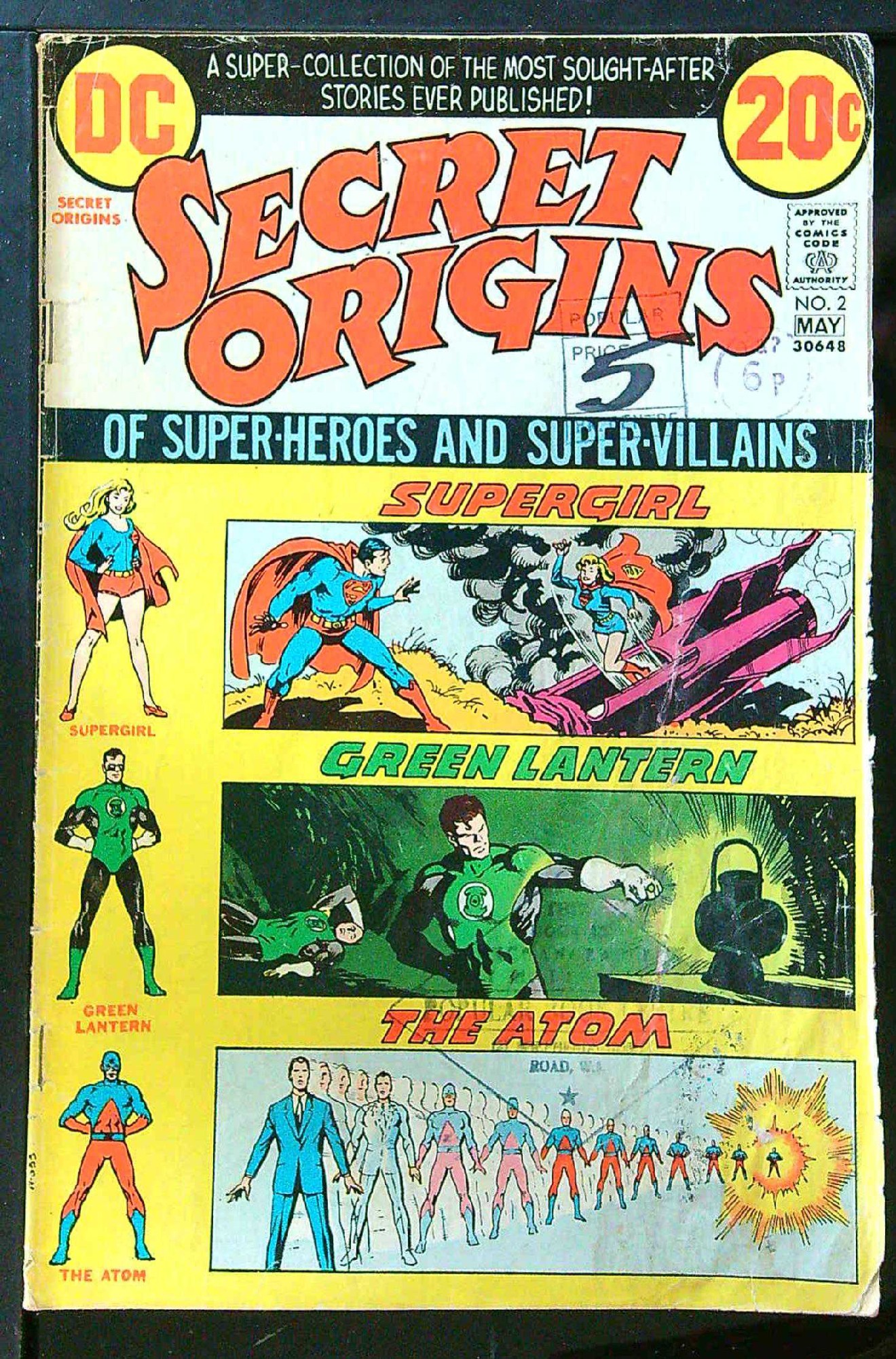 ACTUAL SCAN OF COMIC!<br>Distribution Stamp & Pen on Cover - See Scan Cover of Secret Origins (Vol 2) #2. One of 250,000 Vintage American Comics on sale from Krypton!