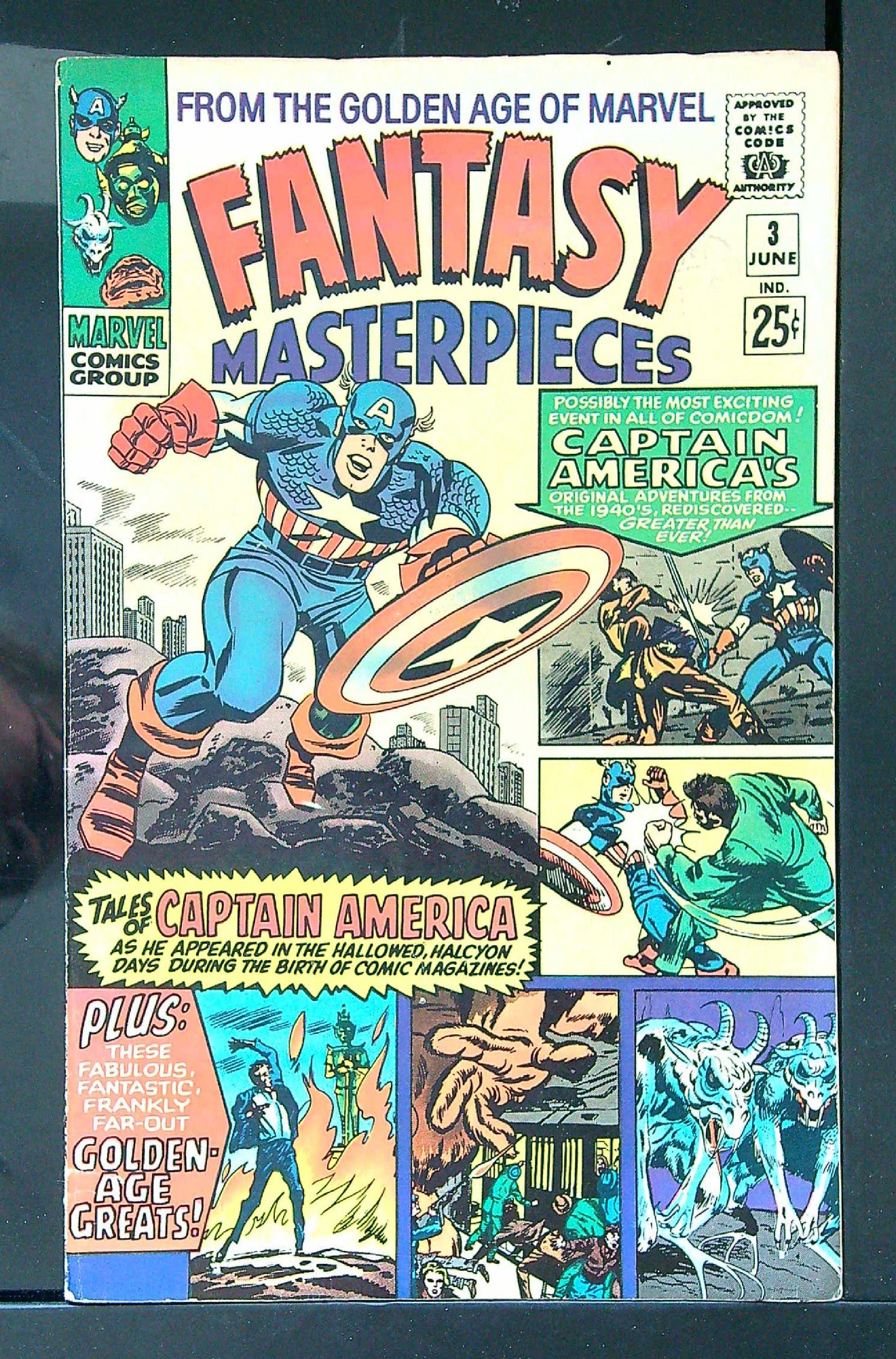 ACTUAL SCAN OF COMIC!<br>Distribution Stamp on Cover - See Scan Cover of Fantasy Masterpieces (Vol 1) #3. One of 250,000 Vintage American Comics on sale from Krypton!