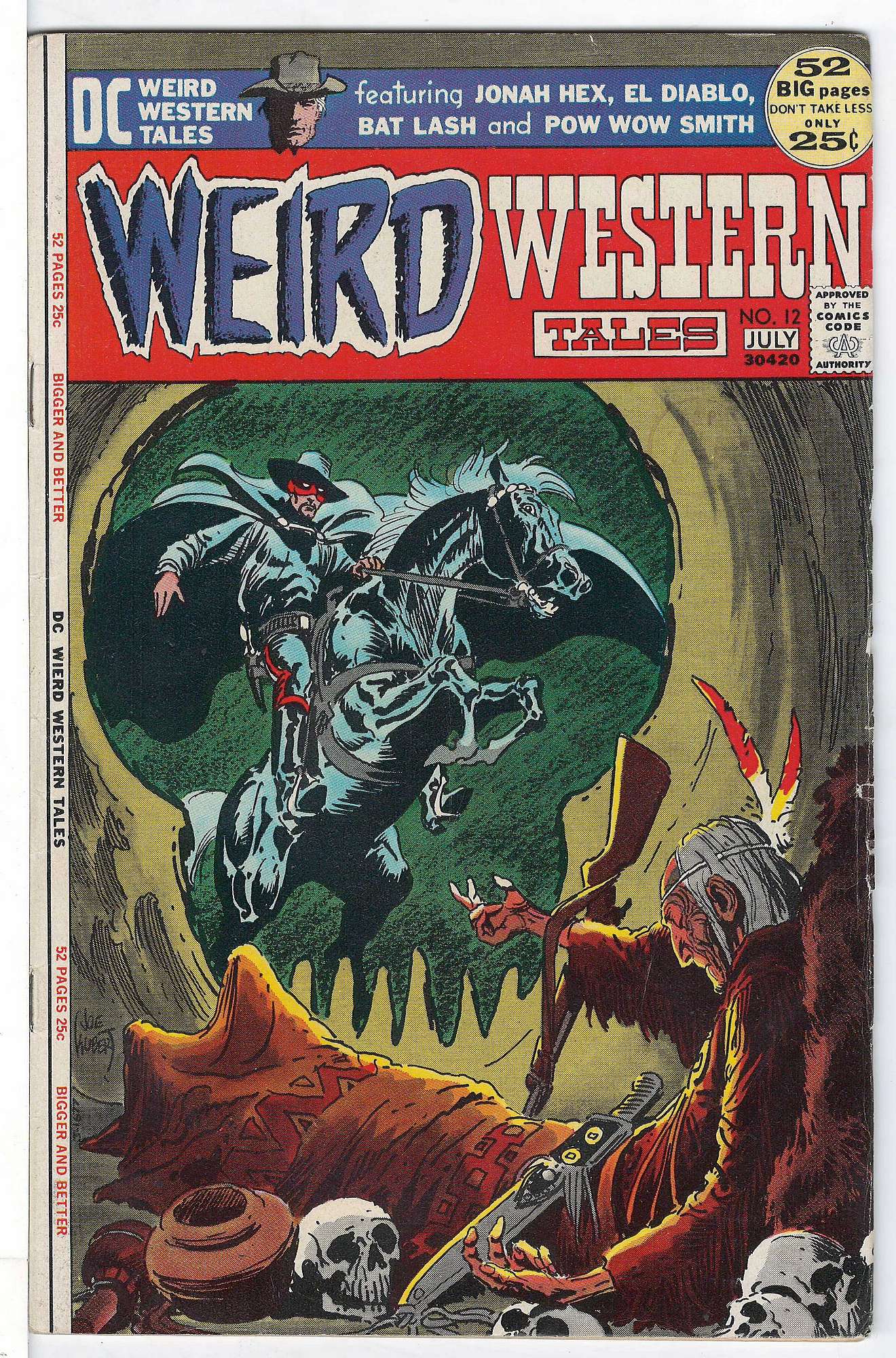 3rd Appearance of Jonah Hex<br>ACTUAL SCAN OF COMIC!<br>Stamp on Cover - See Scan Cover of Weird Western Tales (Vol 1) #12. One of 250,000 Vintage American Comics on sale from Krypton!