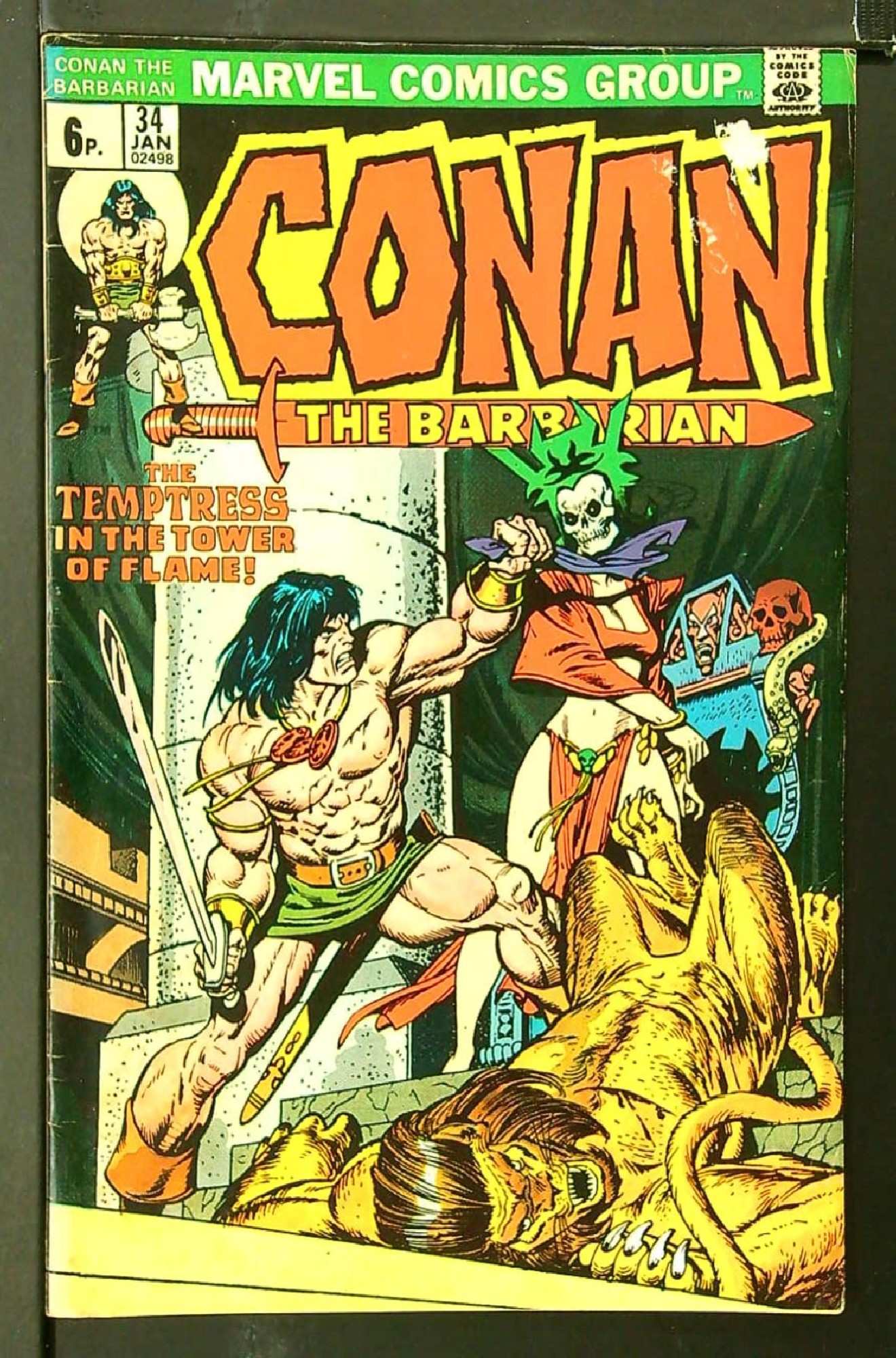 ACTUAL SCAN OF COMIC!<br> Cover of Conan the Barbarian (Vol 1) #34. One of 250,000 Vintage American Comics on sale from Krypton!